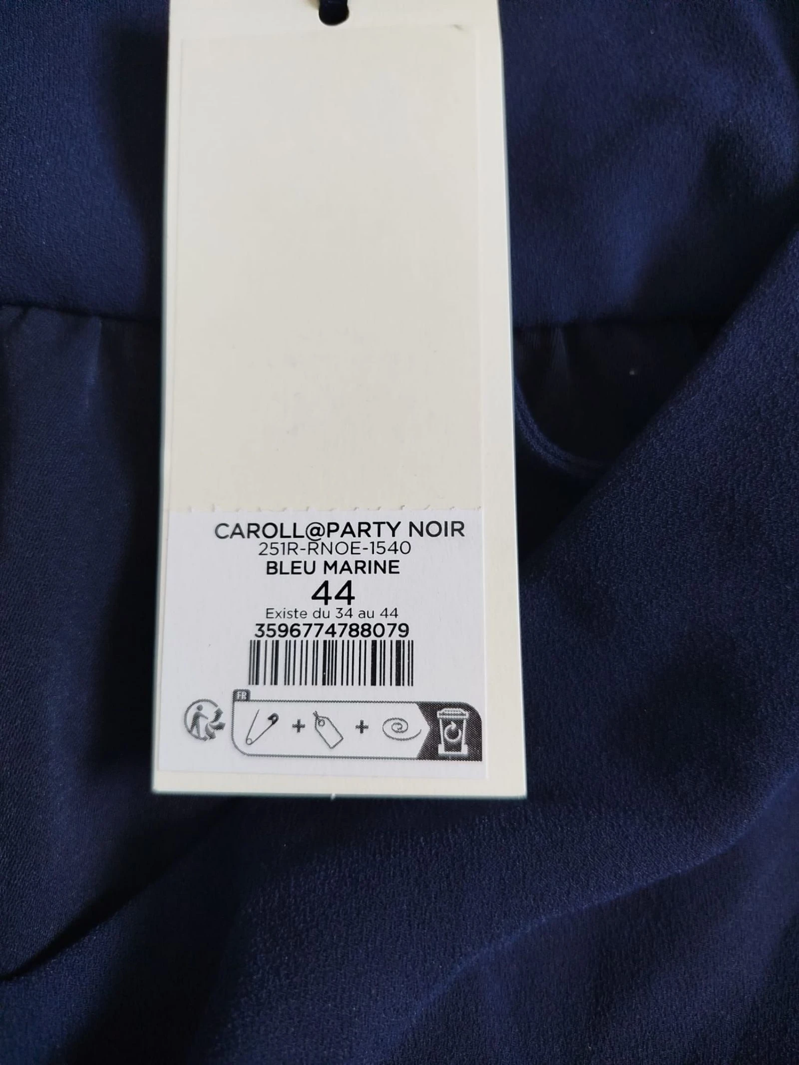 Caroll navy blue rnoe dress 44 – photo 5